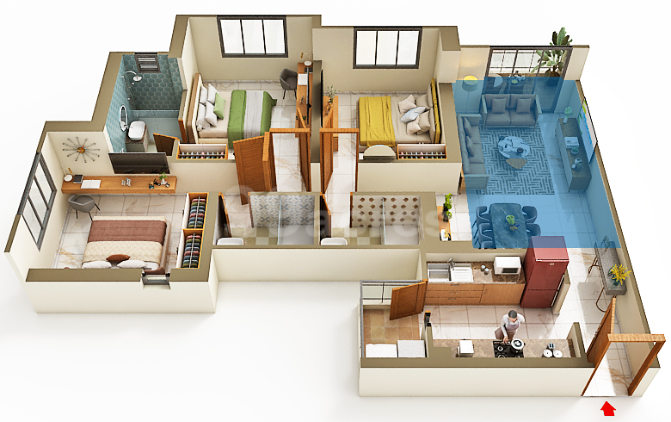 973 sqft